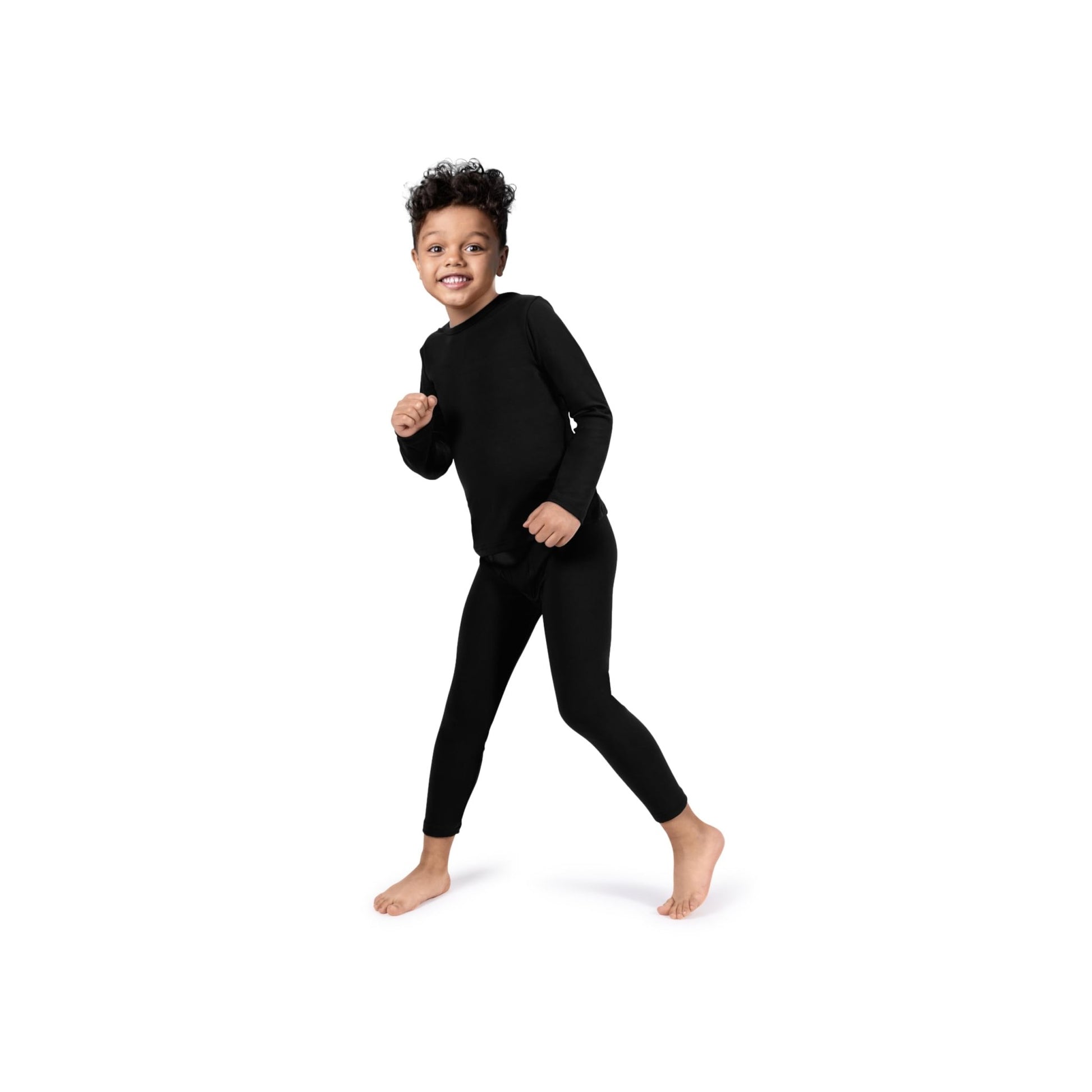 Rocky Thermal Underwear Kids, Boys Thermal Underwear Set Long Johns Thermals Kids Base Layer kids thermals top bottom set Boys Winter Clothes Shirt & Pants, Ski/Extreme Cold (Black, Medium) - The One Stop Deals