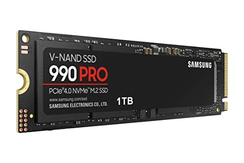 SAMSUNG 990 PRO SSD 1TB PCIe 4.0 M.2 2280 Internal Solid State Hard Drive, Seq. Read Speeds Up to 7,450 MB/s for High End Computing, Gaming, and Heavy Duty Workstations, MZ - V9P1T0B/AM - The One Stop Deals