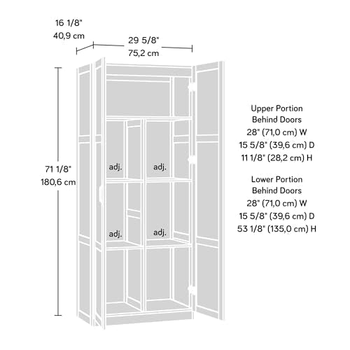 Sauder Select Storage Cabinet/ Pantry cabinets, White finish - The One Stop Deals