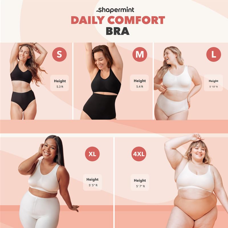 SHAPERMINT Bras for Women Wirefree - Adjustable Bras for Women No Underwire, Small to Plus Size Bralettes Beige - The One Stop Deals