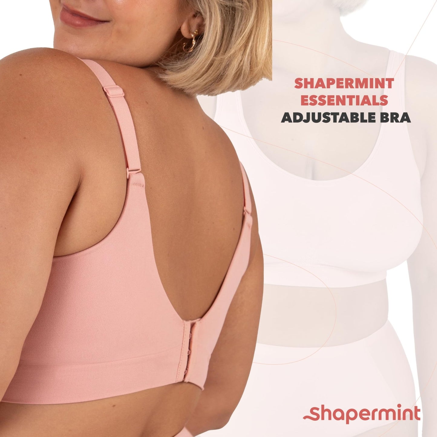 SHAPERMINT Bras for Women Wirefree - Adjustable Bras for Women No Underwire, Small to Plus Size Bralettes Beige - The One Stop Deals