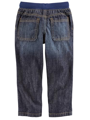 Simple Joys by Carter's Toddler Boys' Pull - On Denim Pant, Pack of 2, Grey/Denim, 5T - The One Stop Deals