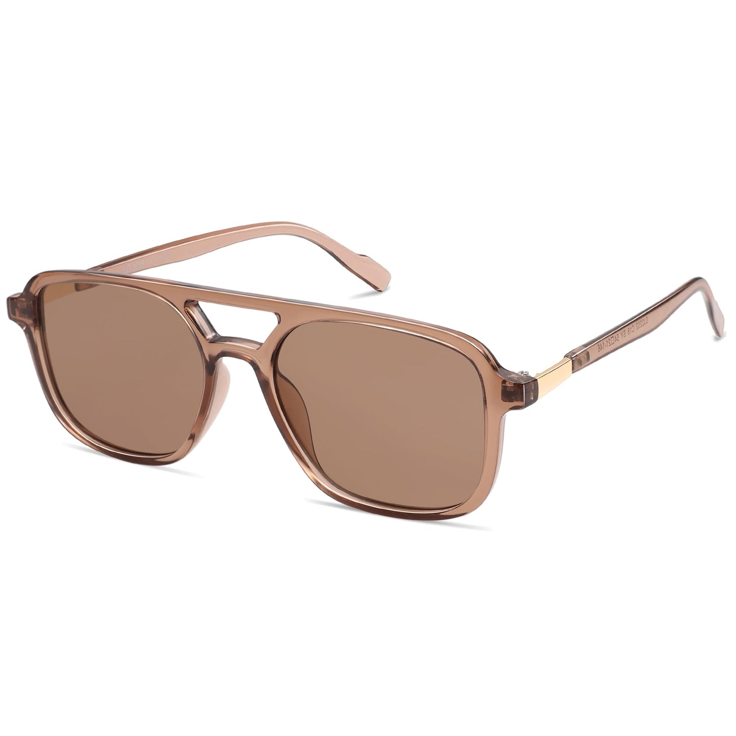 SOJOS Retro Aviator Sunglasses for Women Men,Trendy Rectangle Womens Mens Shades Sun Glasses SJ2202 Coffee - The One Stop Deals