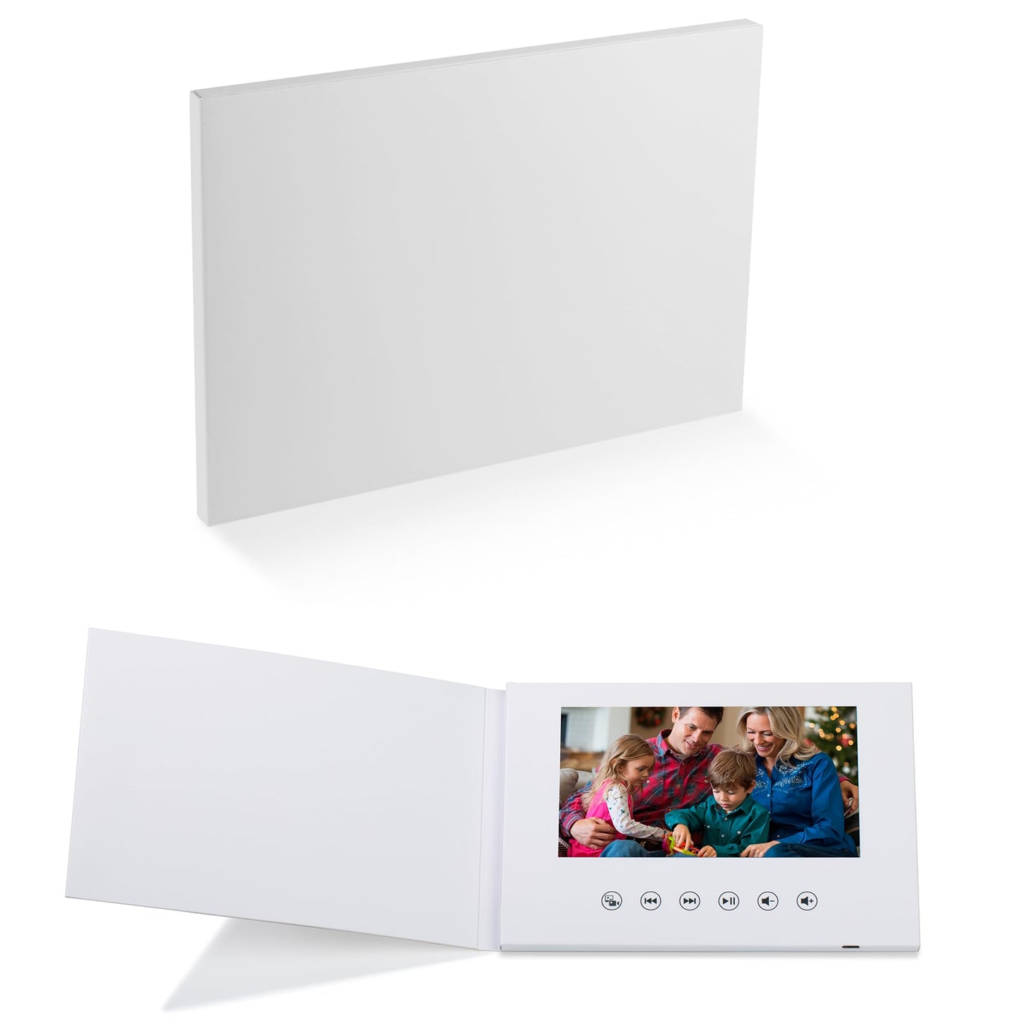 Sourcingbay Customizable Blank Hard Cover Video Book, Auto Playback Video Greeting Card,7” Lcd Screen Video Brochure, 4Gb Memory, 2 - 3 Hours Play,Perfect for Birthdays, Weddings, and Corporate Gifts - The One Stop Deals