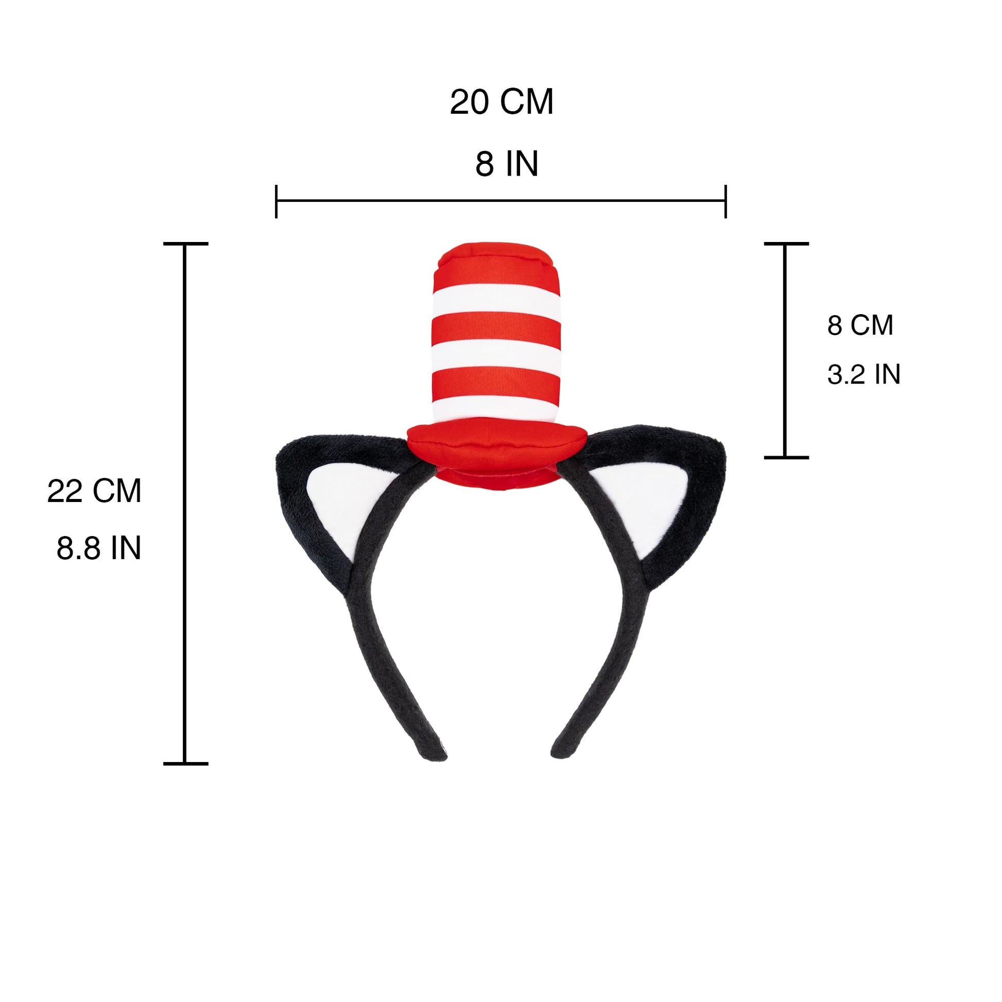 SWEET MAX Cat Ears Headband Red Stovepipe Hat Headpiece Cosplay Costume Accessory Kit Party Favors (Cat Ears Headband) - The One Stop Deals