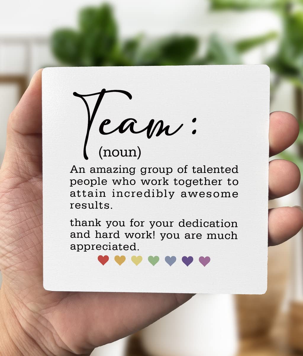 Team Definition Wood Plaque Gift, Plaque with Wooden Stand, Meaningful Wood Sign Plaque Gift, Corporate Gift, Coworker Gift, Work Gift, Office Gift, Employee Gift, Appreciation Gift, Desk Decor Sign - The One Stop Deals