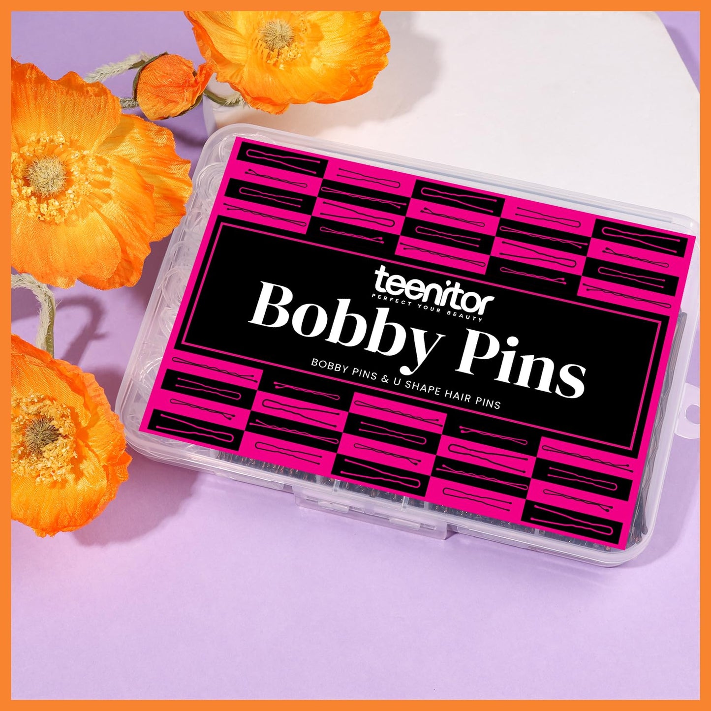 Teenitor 300pcs Bobby Pins Hair Pins Kit, 100 Hair Pins for Women 100 Bobby Pins Brown Hair and 100 Hair Bands, Hair Pins for Buns, U Shape Pins 2inch 2.36inch Bobby Pins for Women 2inch, 2.75inch - The One Stop Deals