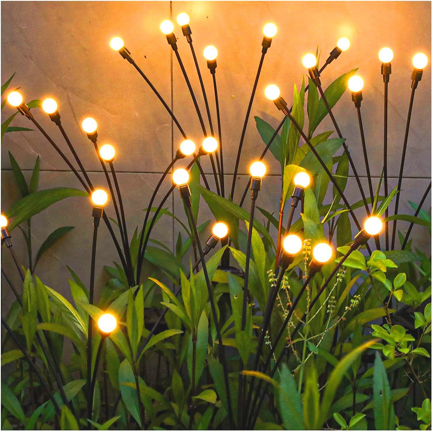 TONULAX Solar Garden Lights - New Upgraded Solar Swaying Light, Sway by Wind, Solar Outdoor Lights, Yard Patio Pathway Decoration, High Flexibility Iron Wire & Heavy Bulb Base, Warm White(2 Pack) - The One Stop Deals