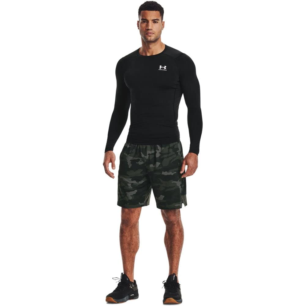 Under Armour Men's Armour HeatGear Compression Long - Sleeve T-Shirt , Black (001)/White, Small - The One Stop Deals