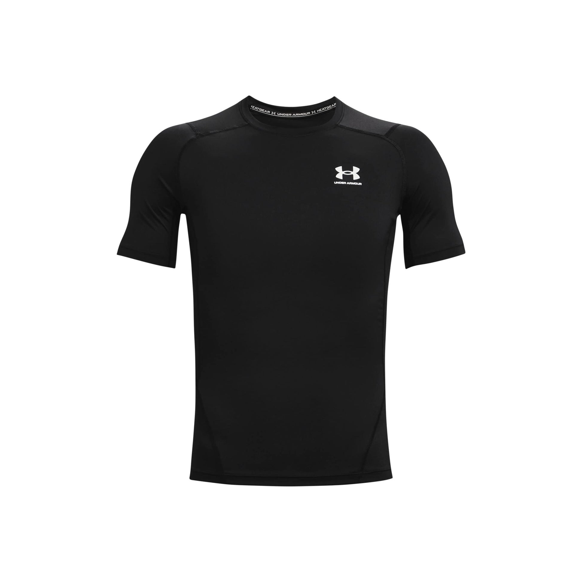 Under Armour Men's Armour HeatGear Compression Short - Sleeve T-Shirt , Black (001)/White, Large - The One Stop Deals