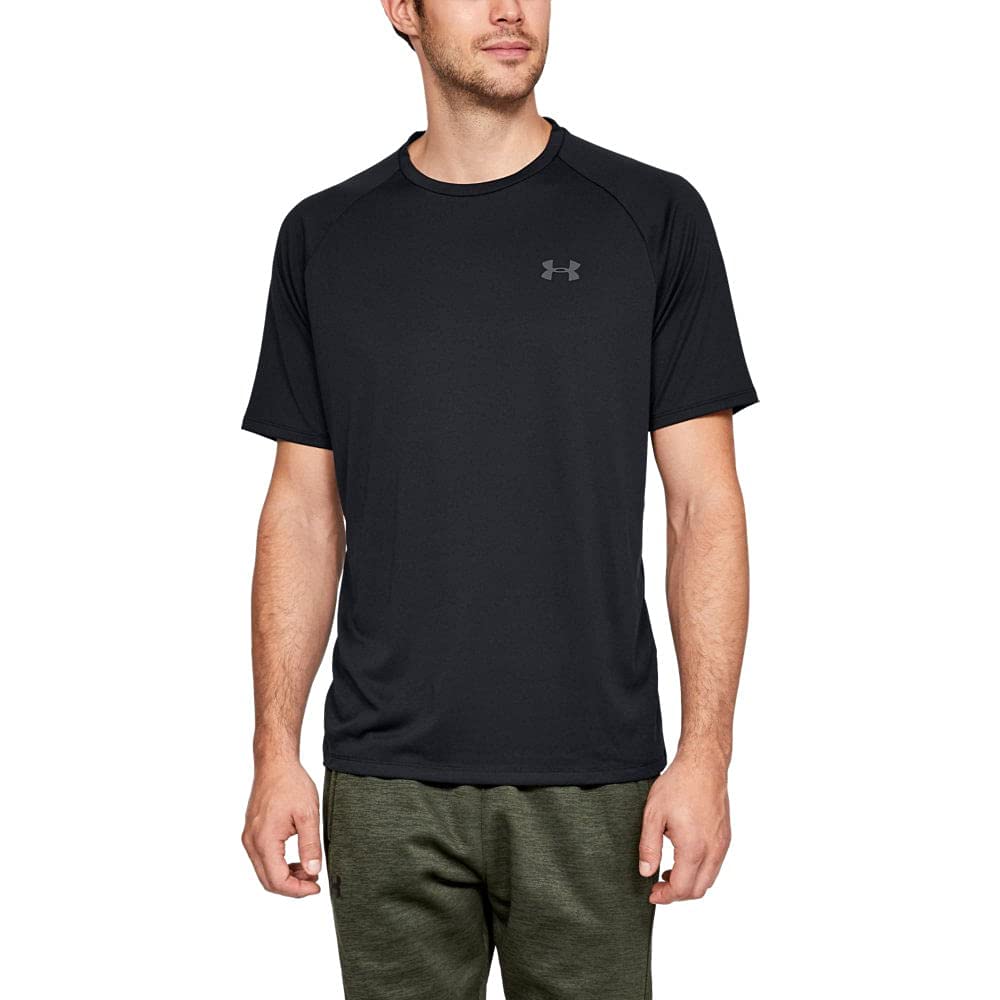 Under Armour Men's Tech 2.0 Short - Sleeve T-Shirt , Black (001)/Graphite, Large - The One Stop Deals