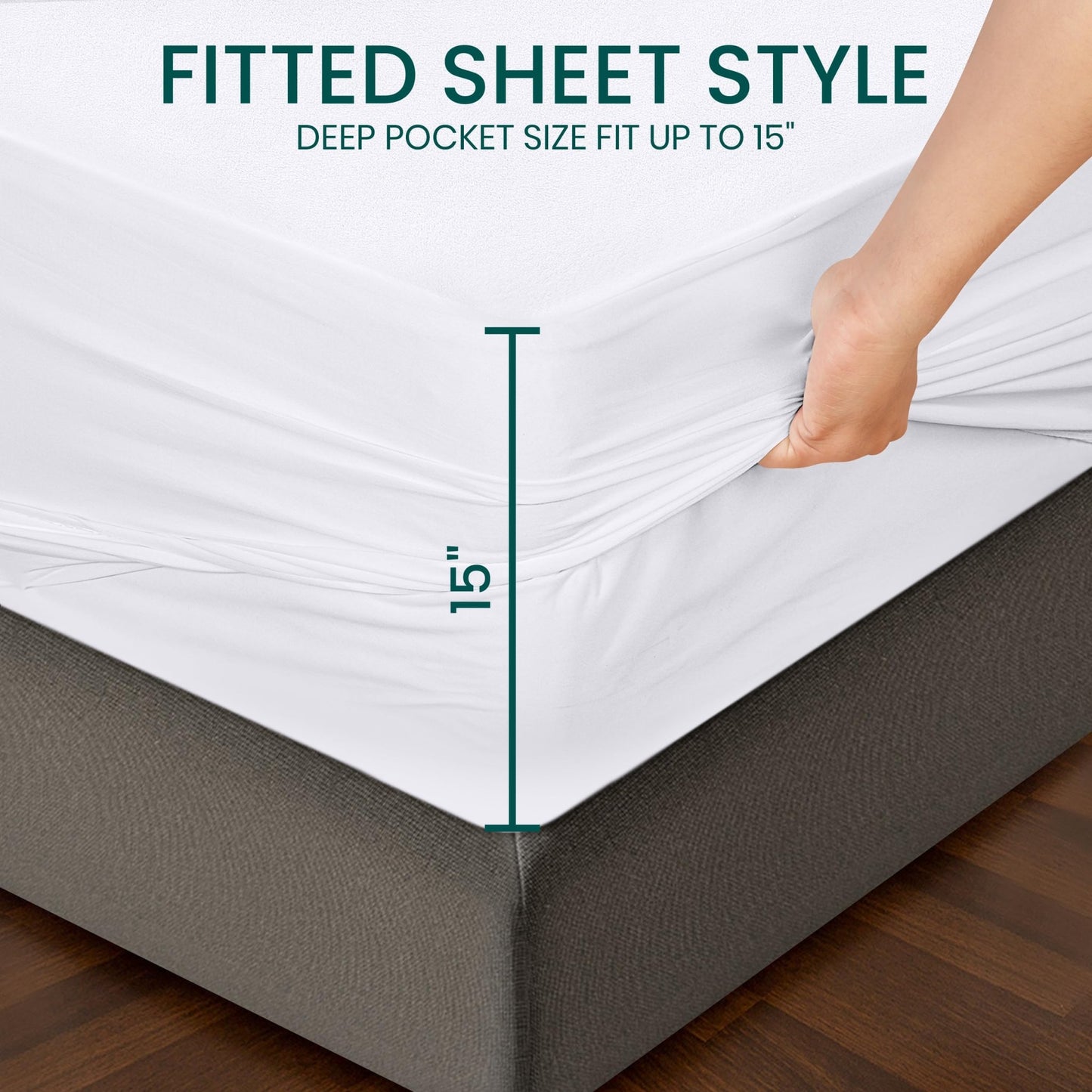 Utopia Bedding Premium Waterproof Mattress Protector Twin Size, Viscose Made from Bamboo Mattress Cover, Breathable, Fitted Style with Stretchable Pockets (White) - The One Stop Deals