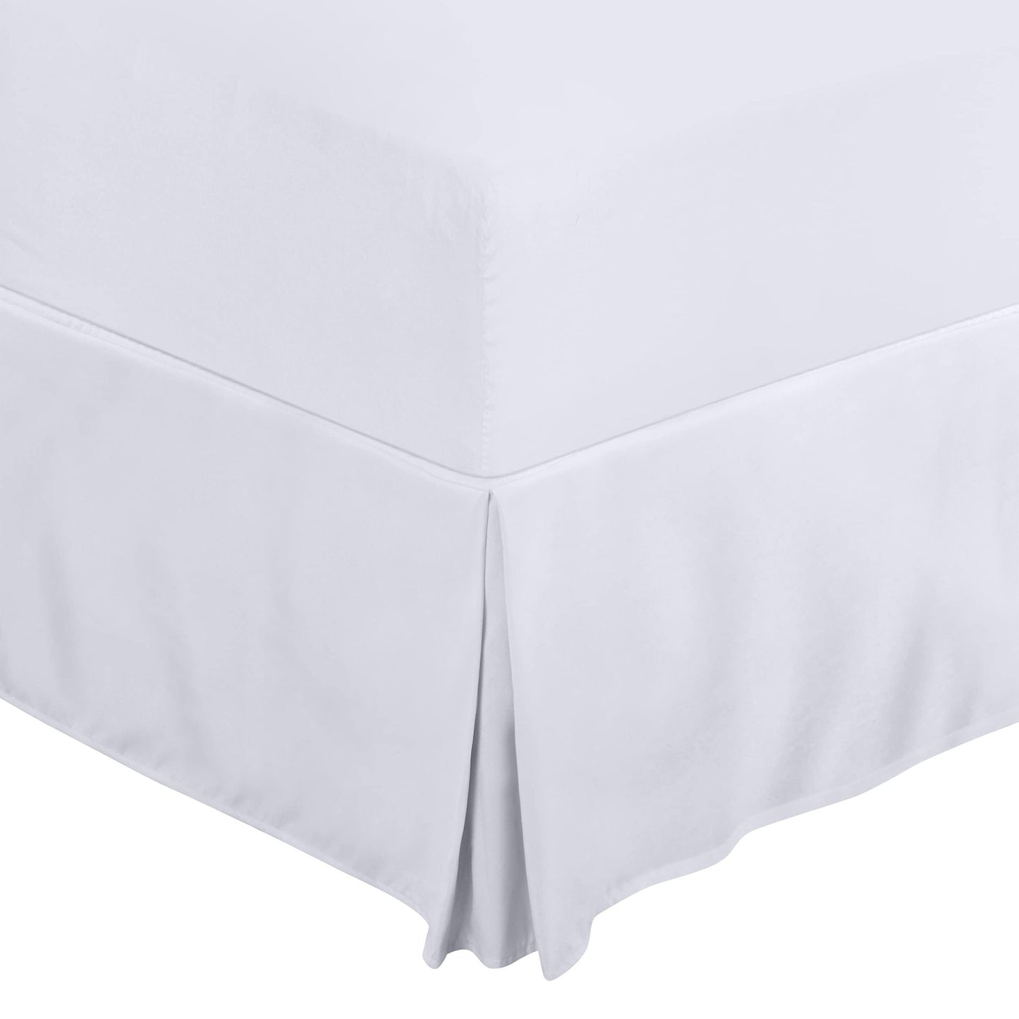 Utopia Bedding Queen Bed Skirt - Soft Quadruple Pleated Ruffle - Easy Fit with 16 Inch Tailored Drop - Hotel Quality, Shrinkage and Fade Resistant (Queen, White) - The One Stop Deals