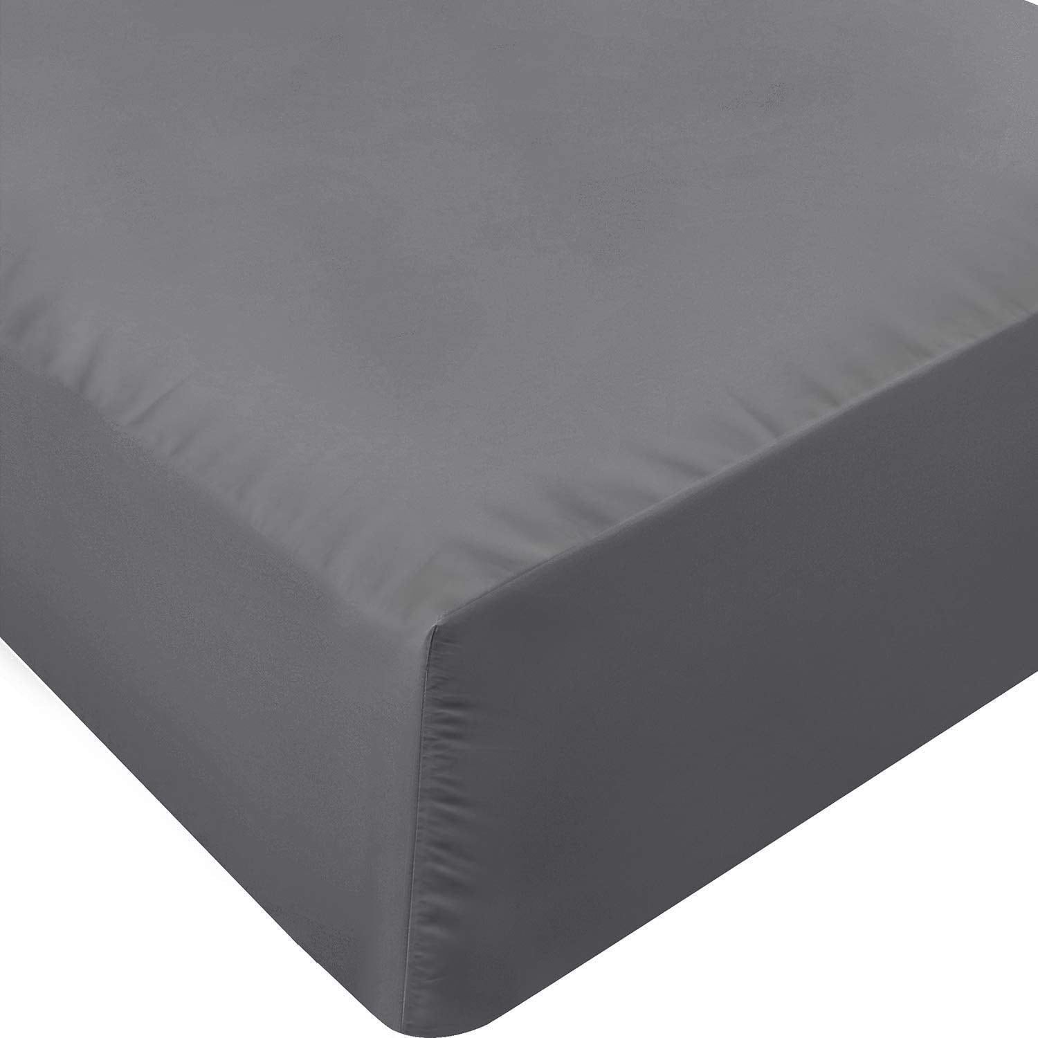 Utopia Bedding Queen Fitted Sheet - Bottom Sheet - Deep Pocket - Soft Microfiber - Shrinkage and Fade Resistant - Easy Care - 1 Fitted Sheet Only (Grey) - The One Stop Deals