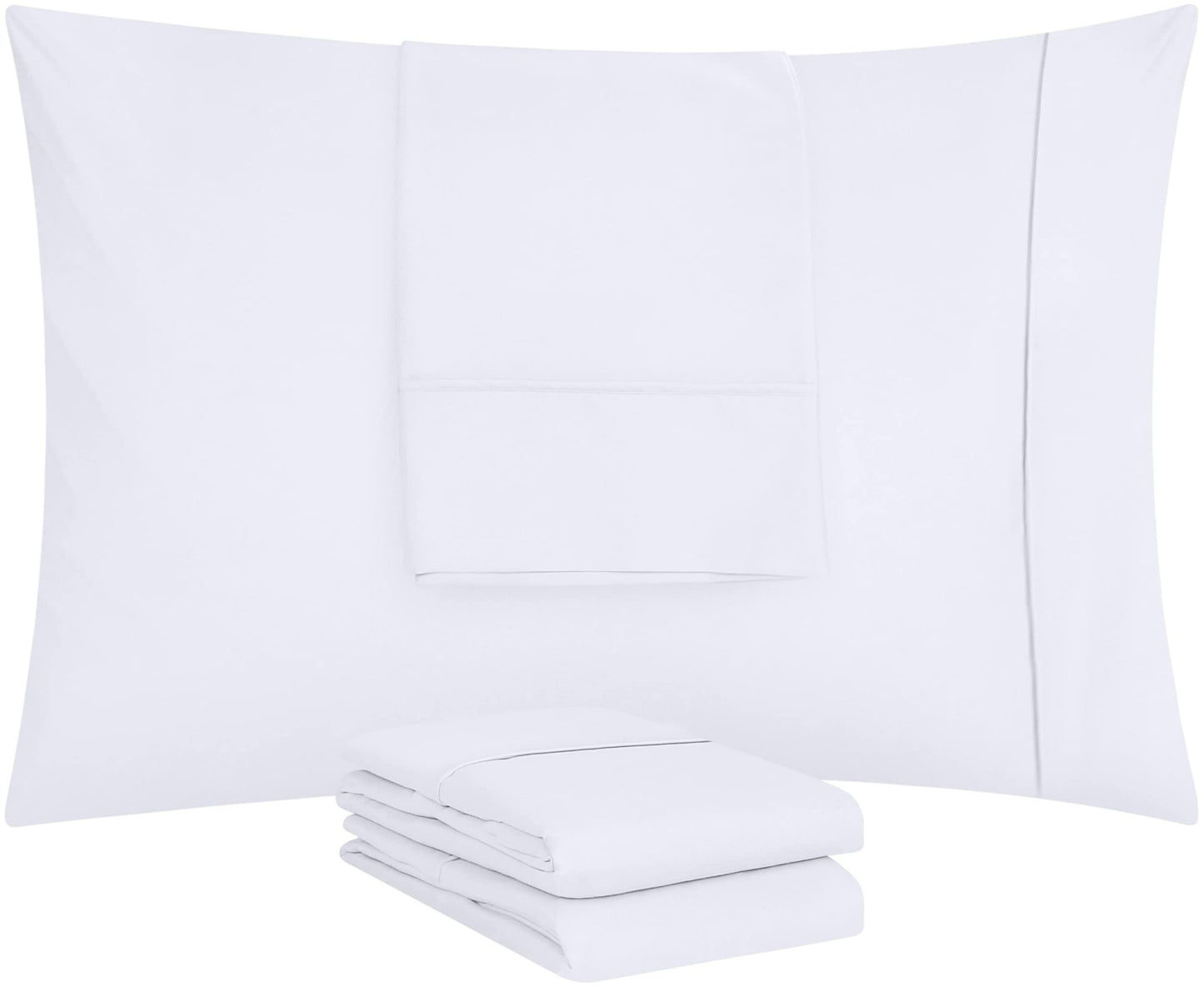 Utopia Bedding Queen Pillow Cases - Pack of 4 - Envelope Closure - Soft Brushed Microfiber Fabric - Shrinkage and Fade Resistant Pillow Covers Queen Size 20 X 30 Inches (White) - The One Stop Deals