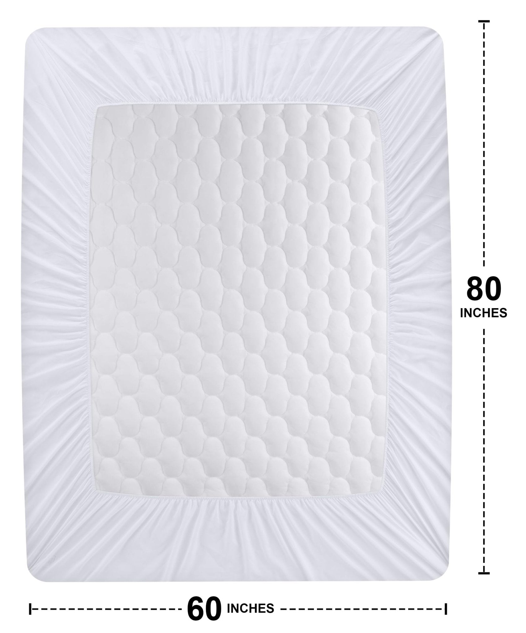 Utopia Bedding Waterproof Mattress Protector, Mattress Pad, Quilted Fitted Cover Stretches up to 16 Inches Deep (White, Queen (Pack of 1)) - The One Stop Deals