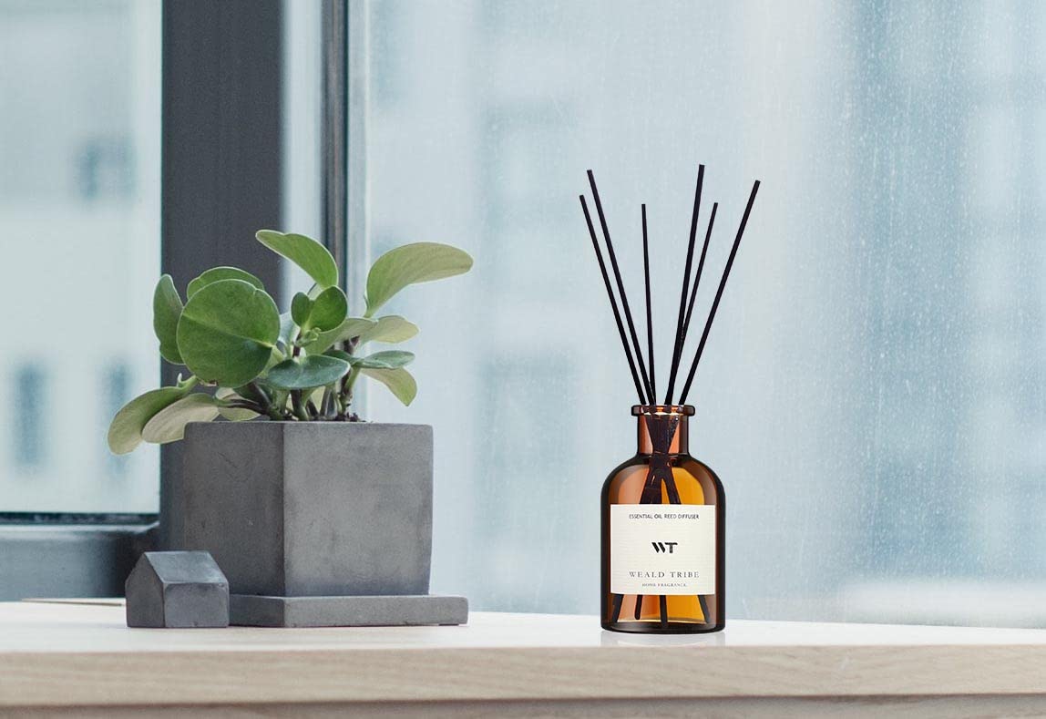 WEALD TRIBE Flower Reed Diffuser Set Eucalyptus & Lavender Scent For Bathroom Accessories Shelf Decor & Air Fresheners, Sticks Defusers With 4.0 fl oz Essential Oils, House Bedroom Office Decor & Gift - The One Stop Deals