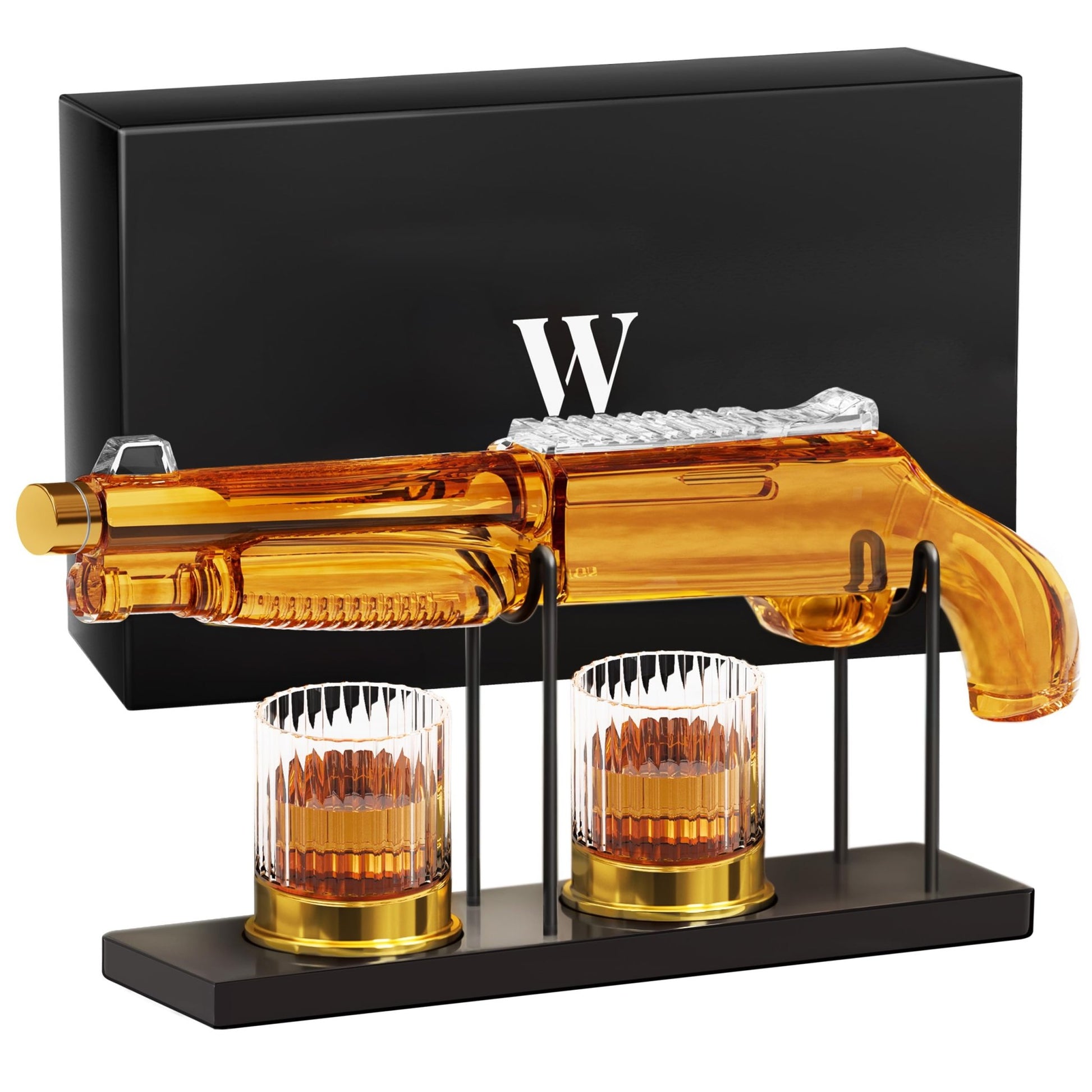 Whiskey Decanter Sets for Men, 20.3 Oz Decanter Set with 2 Glasses, Gifts for Men, Him, Dad, Brother, Christmas Birthday Gift Ideas from Daughter Son, Cool Liquor Dispenser for Home Bar - The One Stop Deals