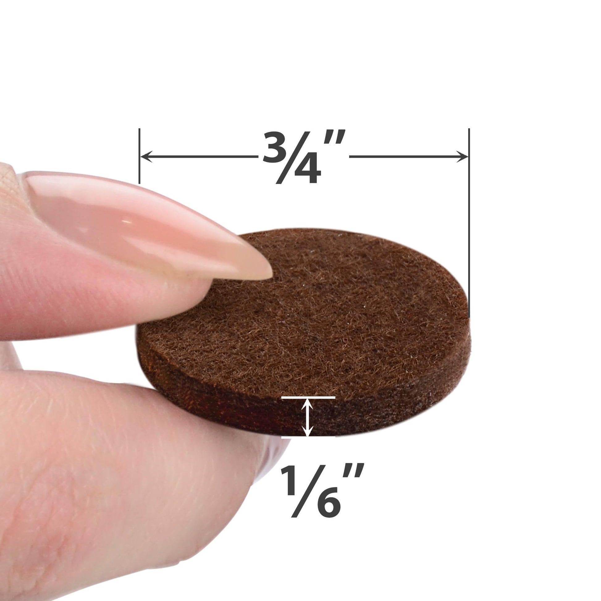 X - PROTECTOR Felt Furniture Pads - 56 PCS 3/4" - Felt Pads Floor Protectors - Chair Felt Pads - Felt Pads for Furniture Feet - Furniture Pads for Hardwood Floors - Protect Your Floors! (Brown, Round) - The One Stop Deals