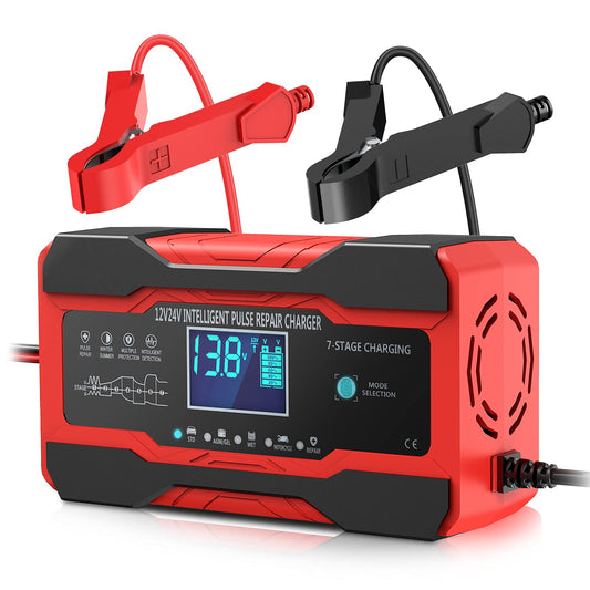 YONHAN Battery Charger 10 - Amp 12V and 24V Fully - Automatic Smart Car Battery Charger, Battery Maintainer Trickle Charger, and Battery Desulfator with Temperature Compensation - The One Stop Deals